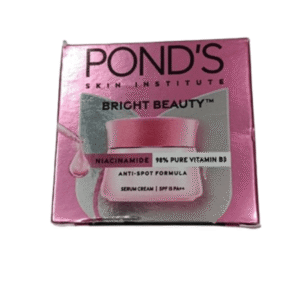 Radiant skin with Arzao Bright Beauty Serum Cream – enriched with Niacinamide and 98% Pure Vitamin B3 for dark spot reduction and sun protection (SPF 15 PA)