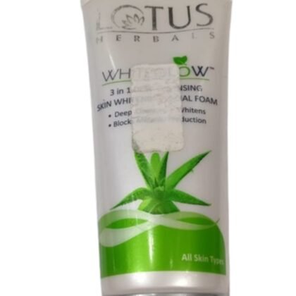 Lotus Herbals WhiteGlow 3-in-1 Deep Cleansing Skin Brightening Facial Foam – For All Skin Types | arzao