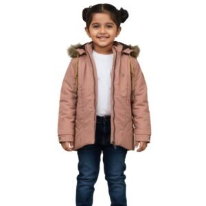 Girls' Dust Pink Winter Jacket for 5-6 Years – Stylish & Comfortable | Arzao