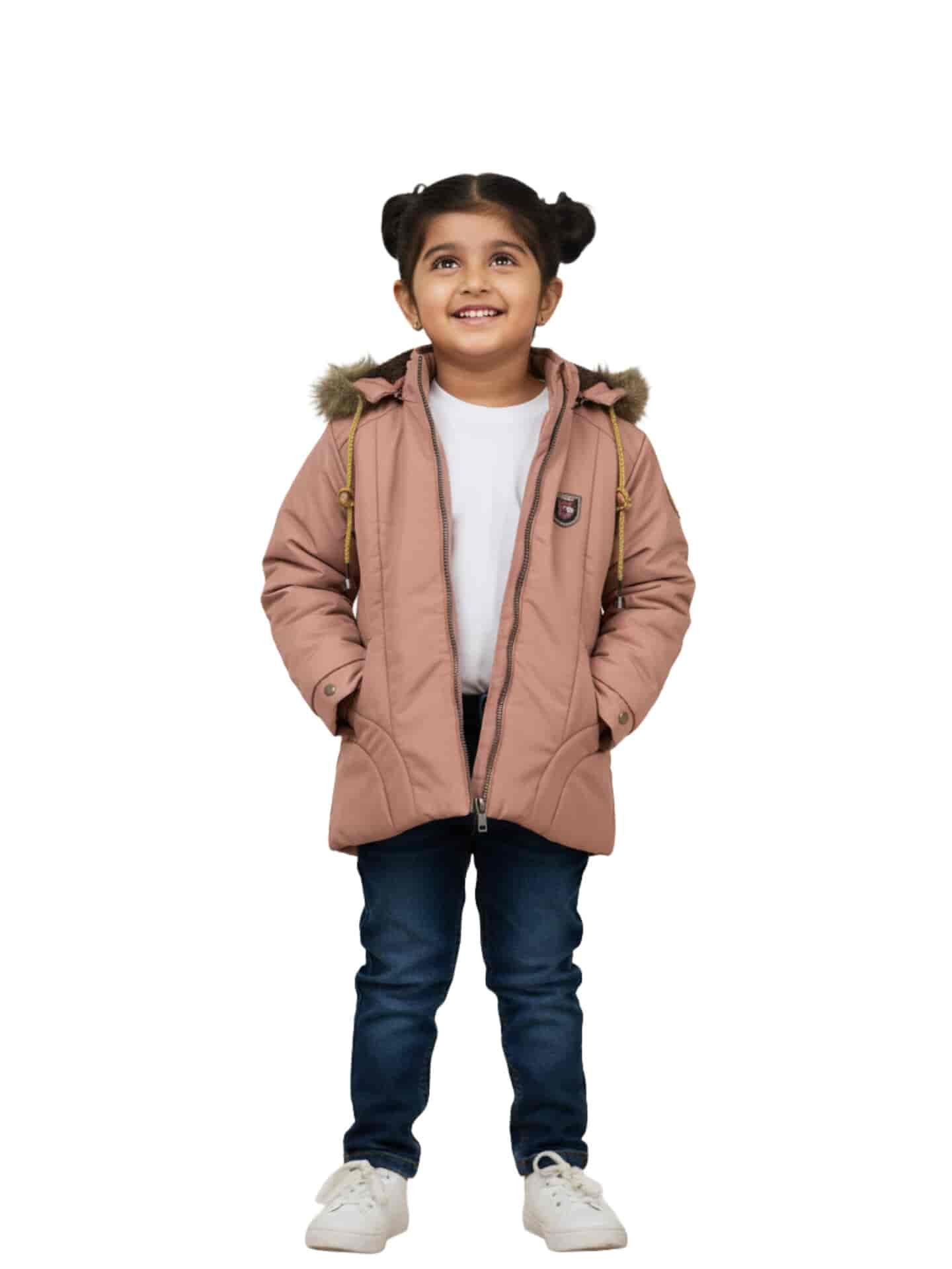 Girls' Dust Pink Winter Jacket for 5-6 Years – Stylish & Comfortable | Arzao