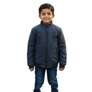 Navy blue winter jacket for boys | Stylish kids warm coat by Arzao