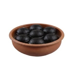 Traditional Black Rasgulla Served in Clay Pot – Authentic Premium Bengali Sweet